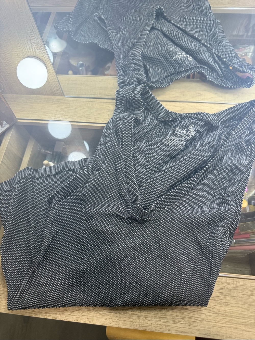 FP Black and White Textured Tank Top